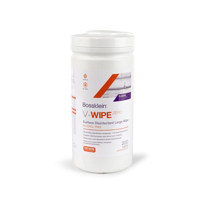 Bossklein V-Wipe Zero - Alcohol Free Classic Wipes Apple - Tub 200