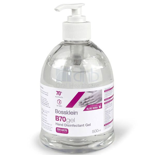 Bossklein B70 Hand Disinfectant Gel - Clear with Aloe Vera - 500ml